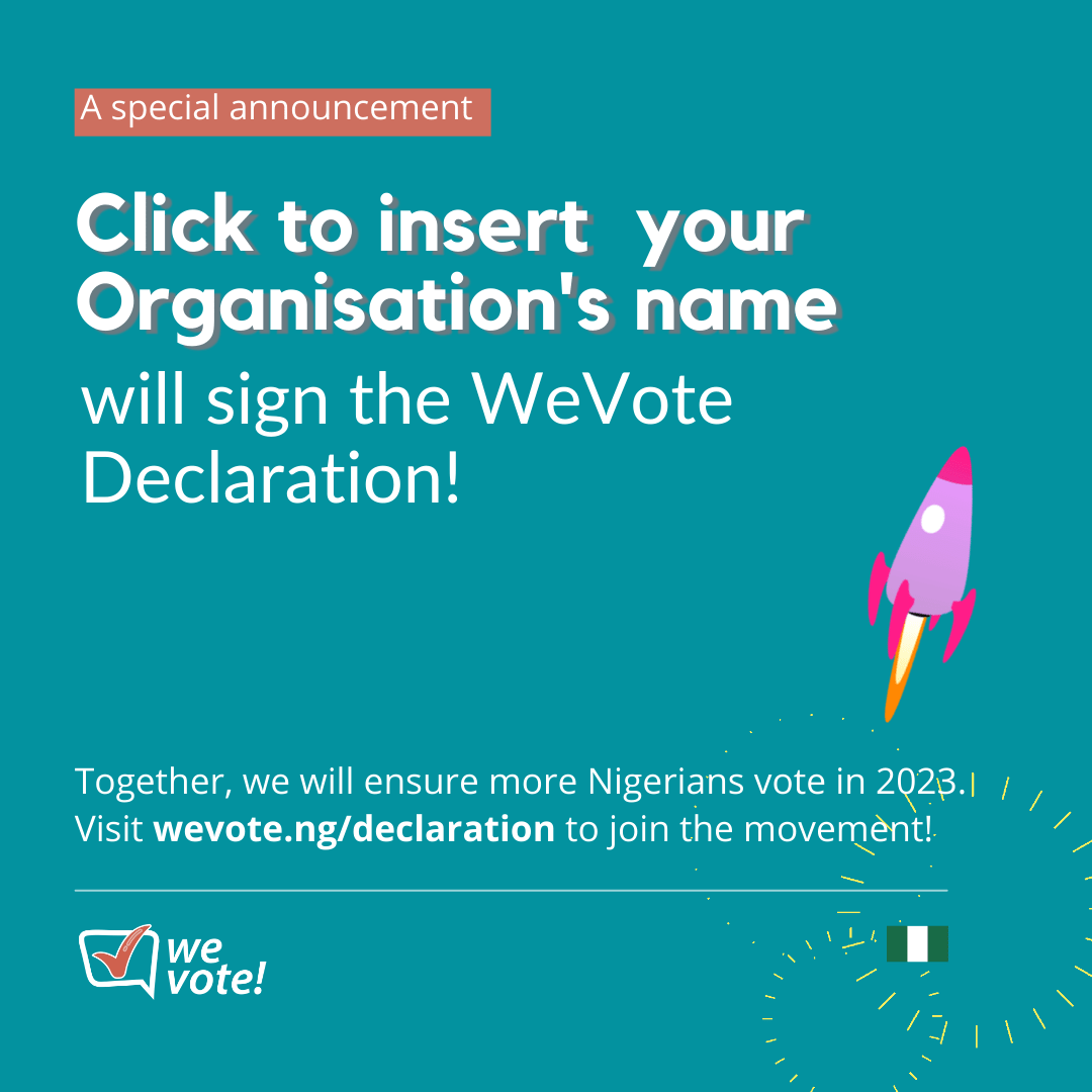 WeVote Declaration Special Announcement
